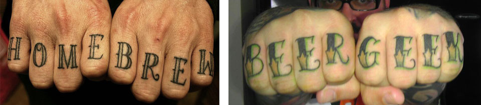 Le scritte tattoo in onore della birra